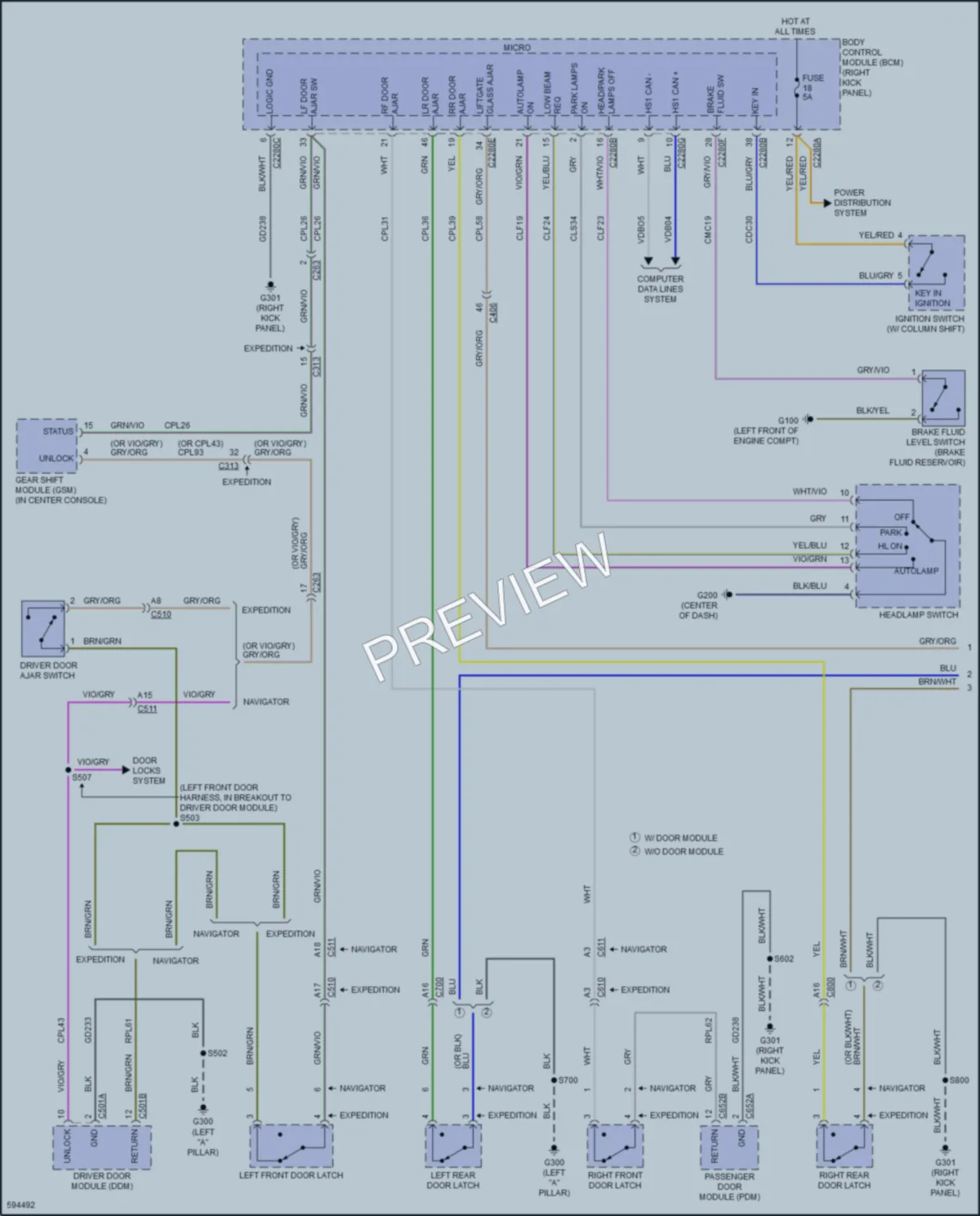 2019 Lincoln Navigator Warning Systems wiring diagram preview