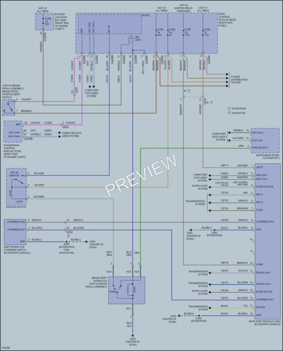 2019 Lincoln NavigatorL Shift Interlock wiring diagram preview