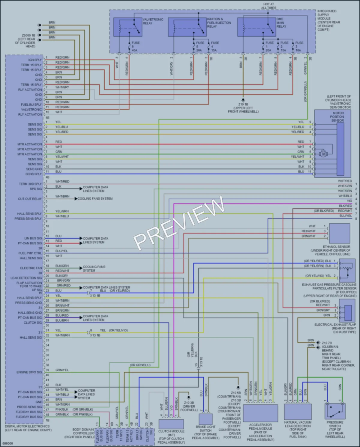 2019 MINI Cooper Engine Performance wiring diagram preview