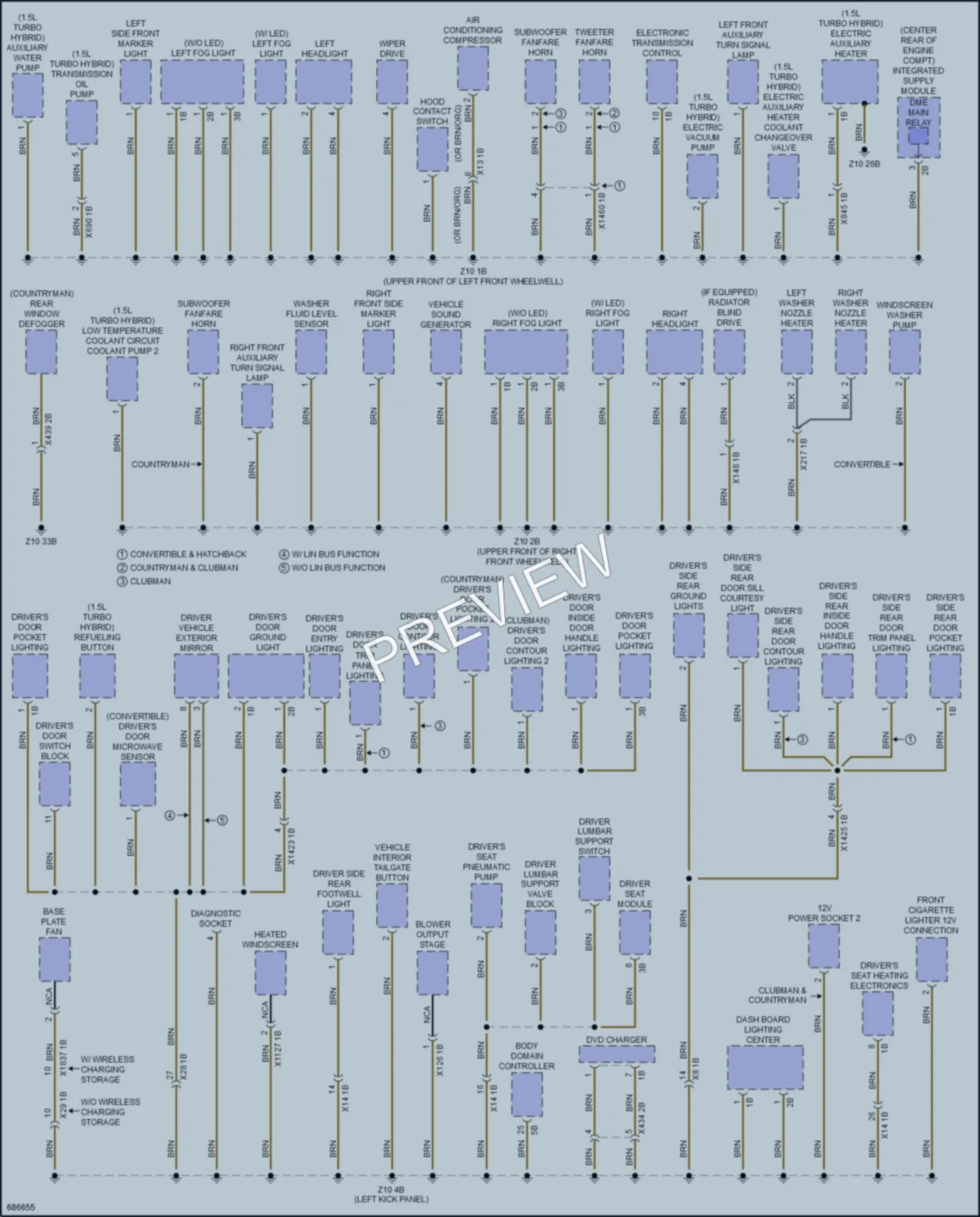 2019 MINI Cooper Ground Distribution wiring diagram preview