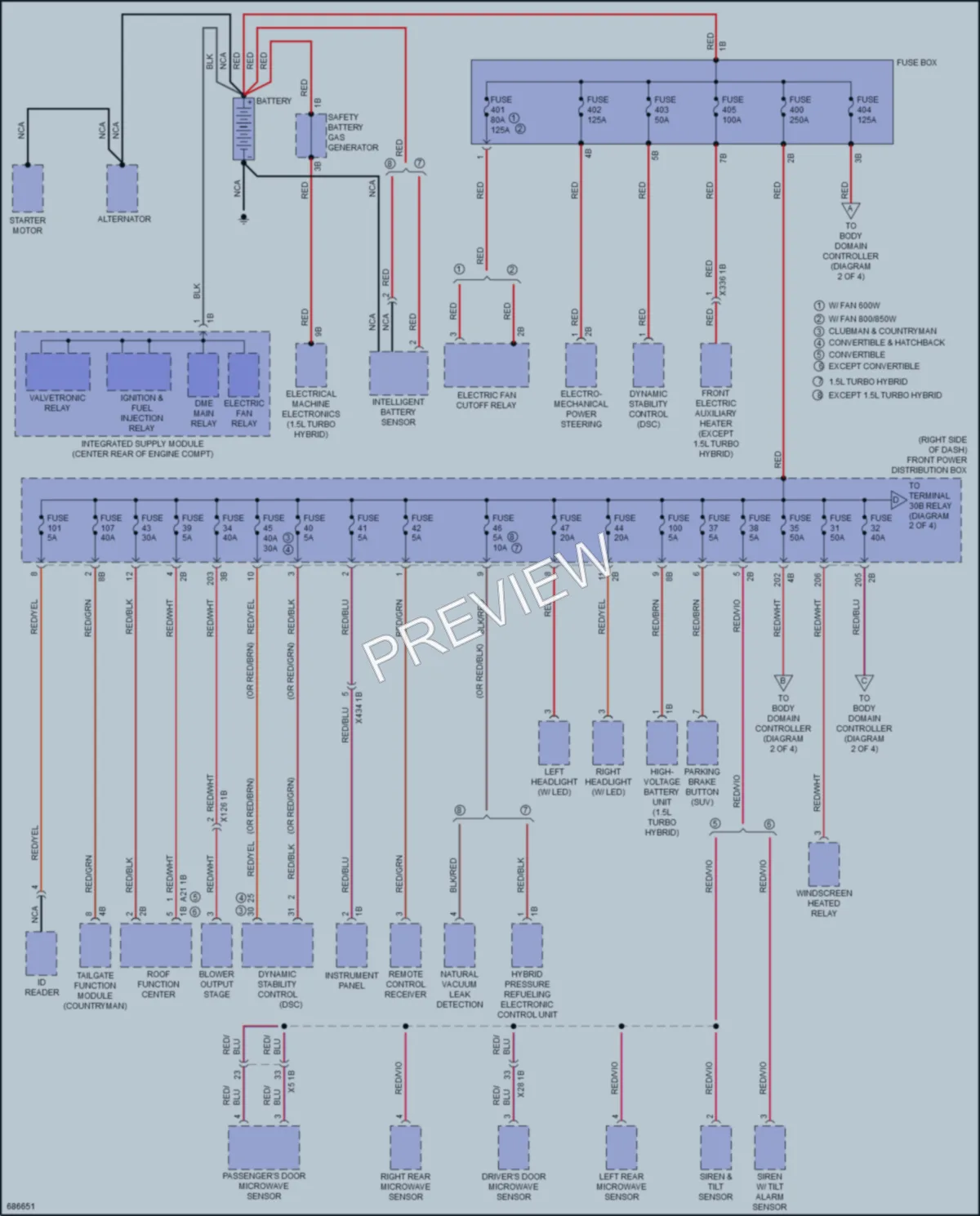 2019 MINI Cooper Power Distribution wiring diagram preview
