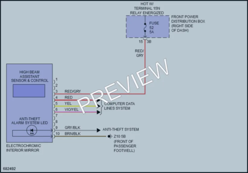 2019 MINI Cooper Power Mirrors wiring diagram preview