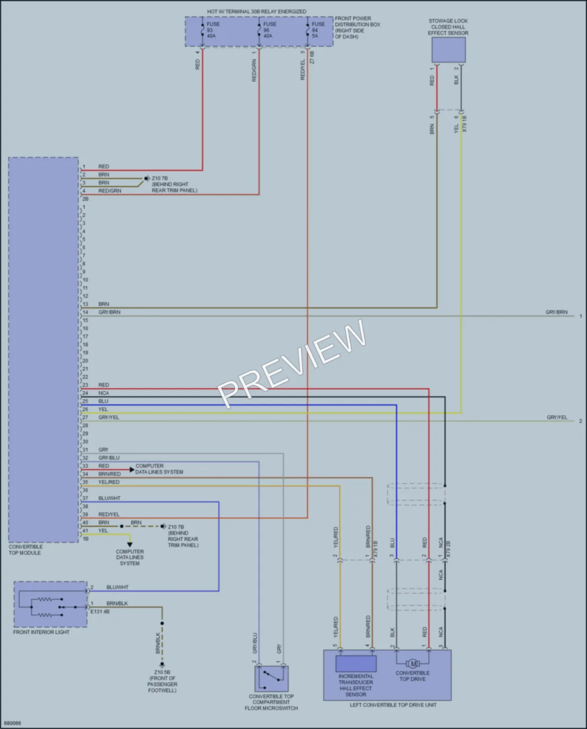 2019 MINI Cooper Power Top Sunroof wiring diagram preview