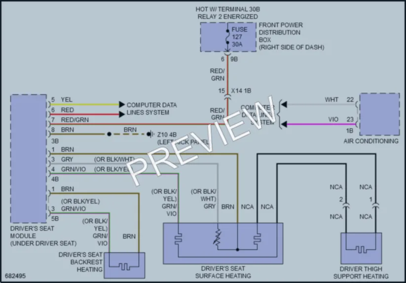 2019 MINI CooperClubman Power Seats wiring diagram preview