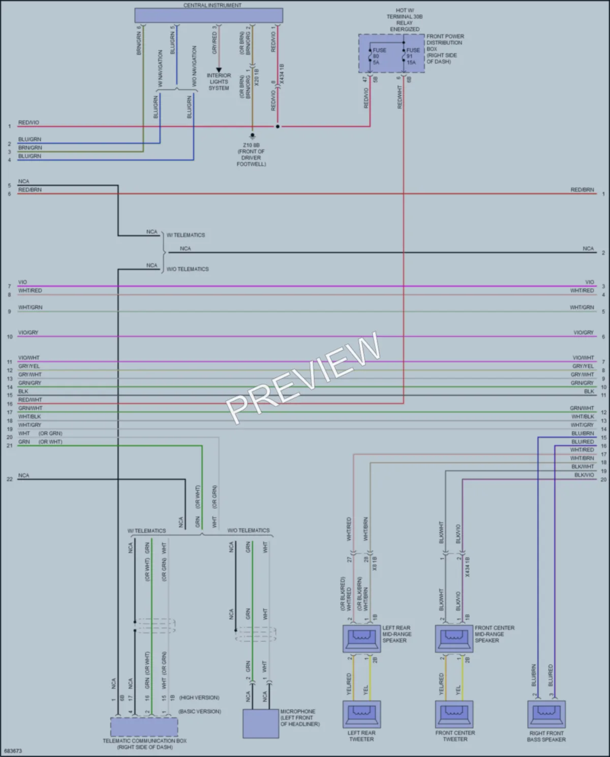 2019 MINI CooperClubman Radio wiring diagram preview