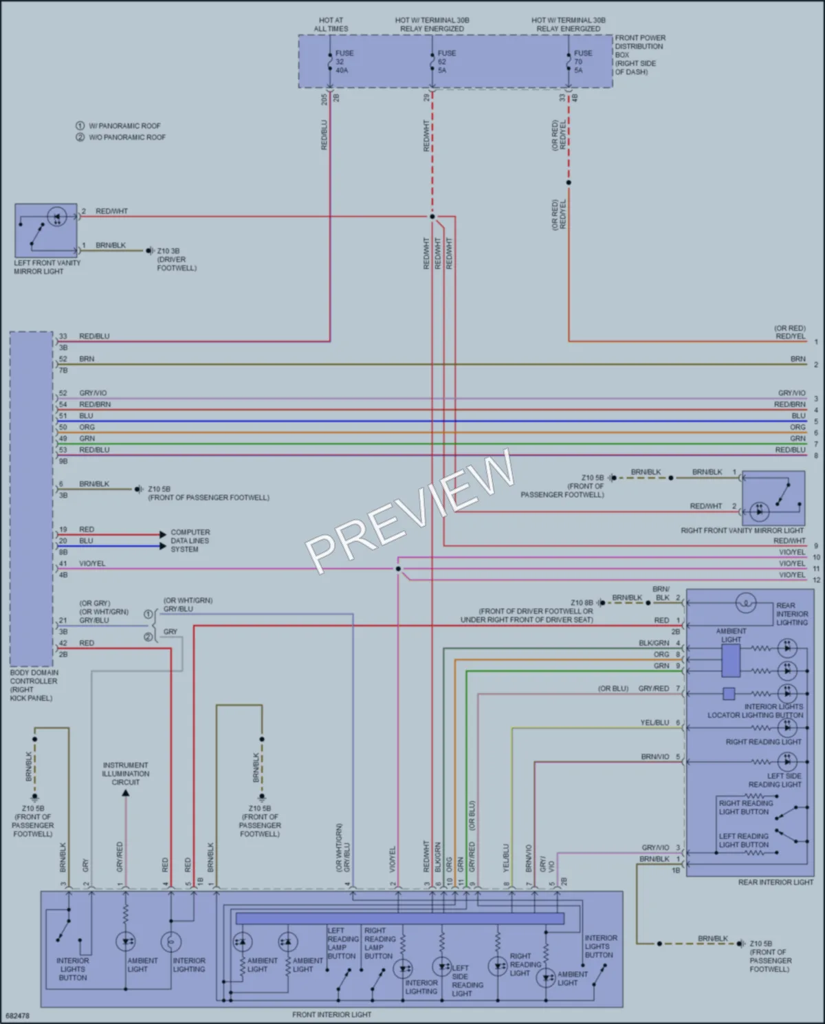 2019 MINI CooperCountryman Interior Lights wiring diagram preview