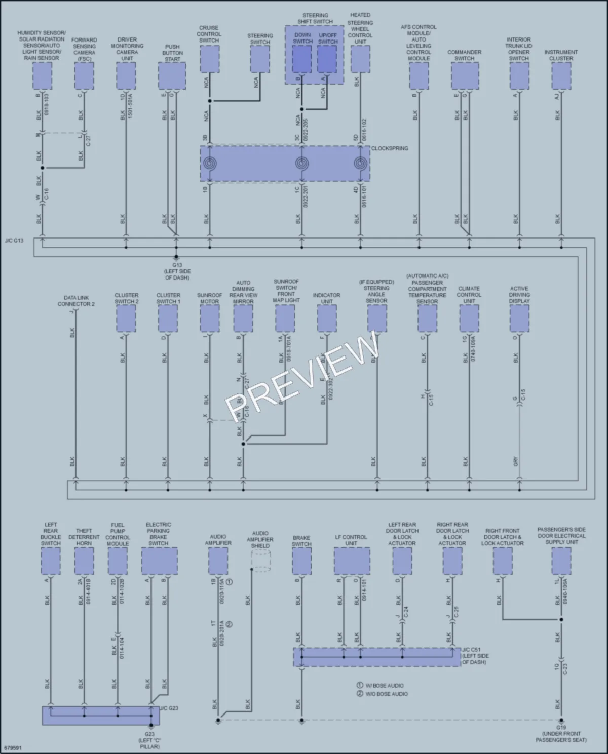 2019 Mazda 3 Ground Distribution wiring diagram preview
