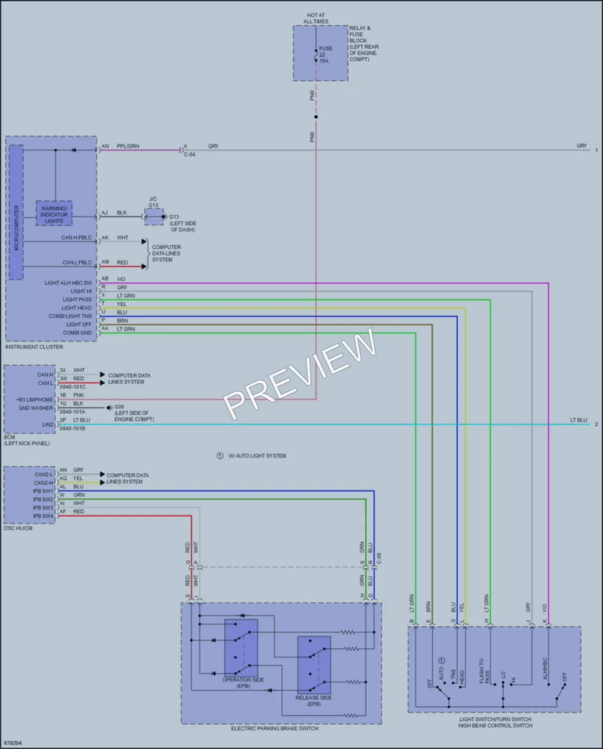 2019 Mazda 3 Headlights wiring diagram preview