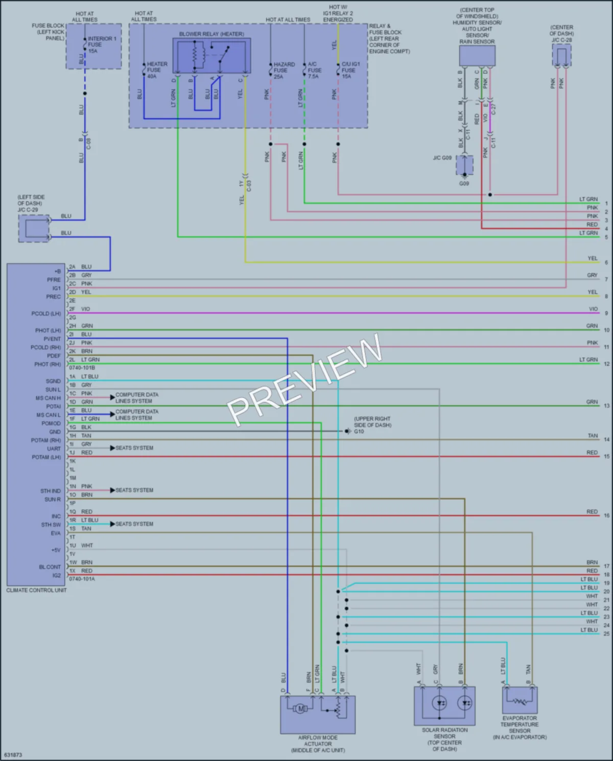 2019 Mazda 6 Air Conditioning wiring diagram preview