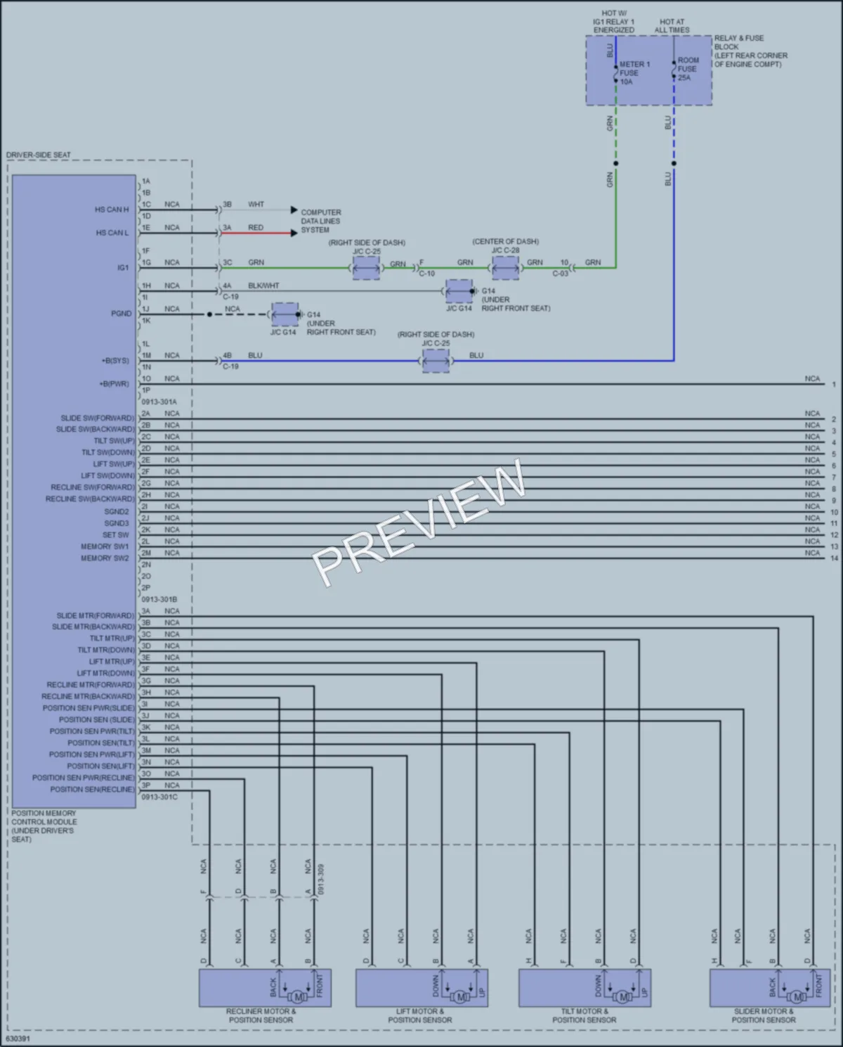 2019 Mazda 6 Memory Systems wiring diagram preview