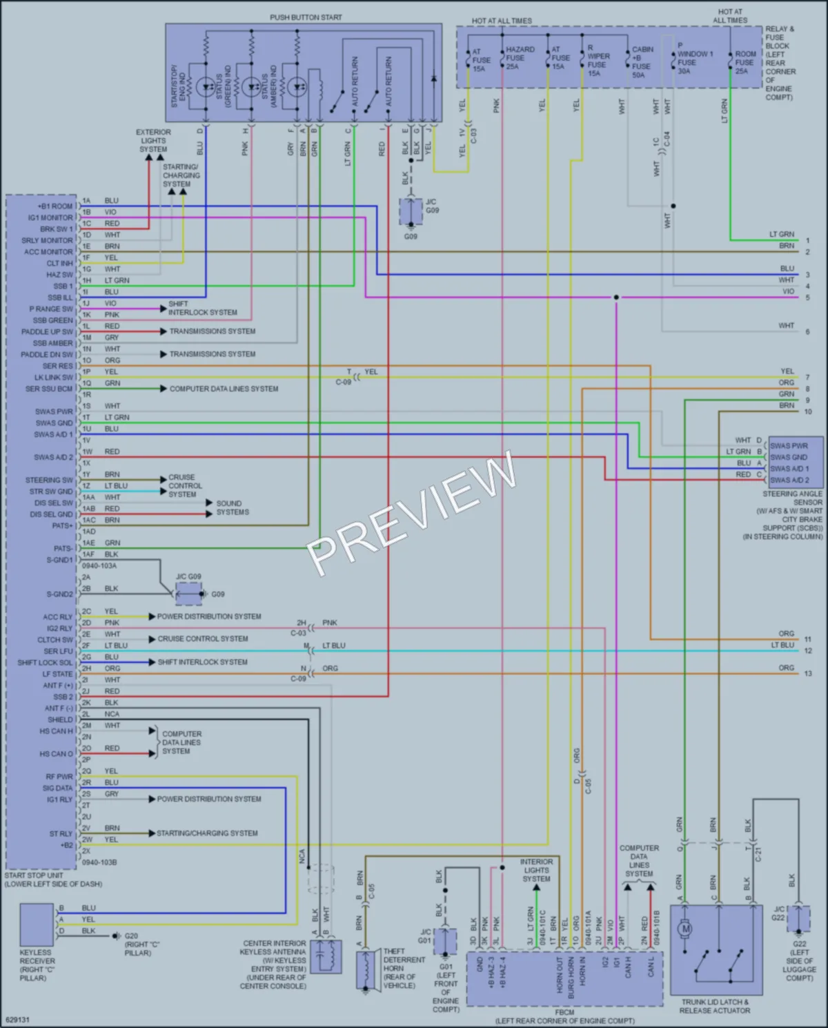 2019 Mazda 6 Power Door Locks wiring diagram preview