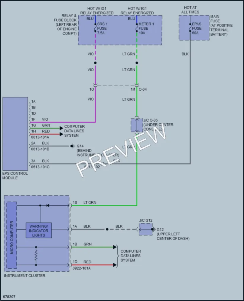 2019 Mazda CX3 Electronic Power Steering wiring diagram preview