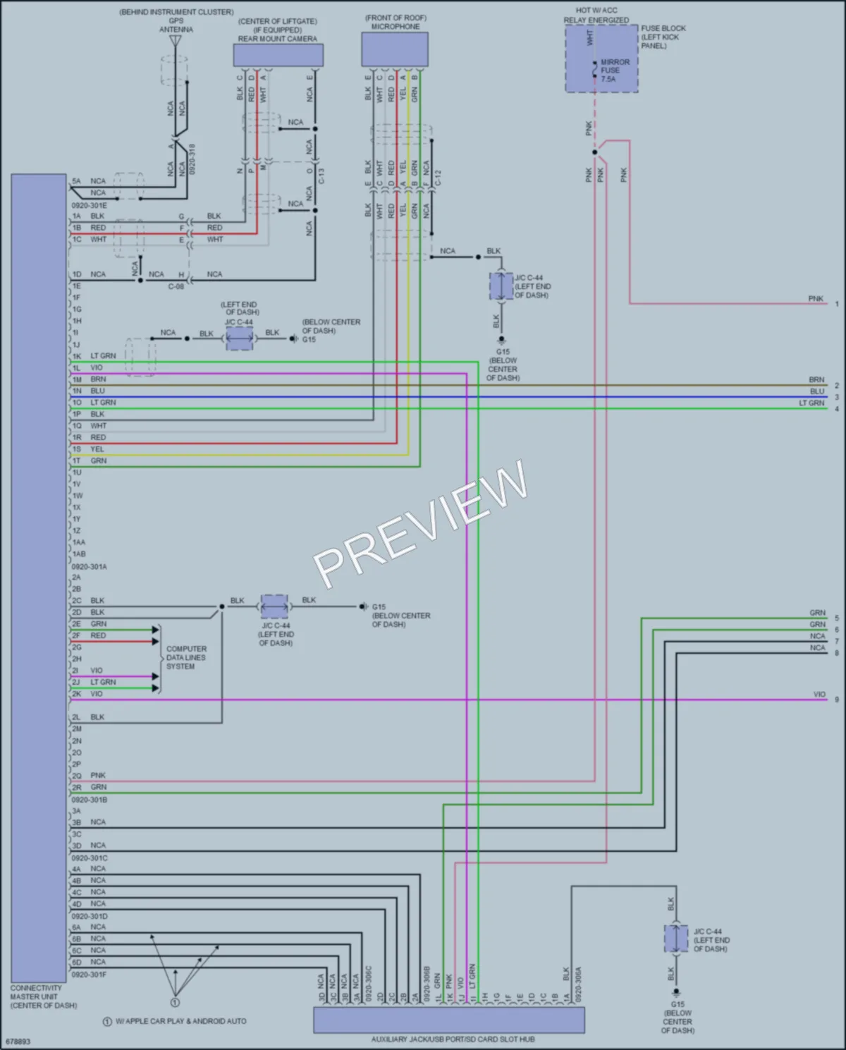 2019 Mazda CX3 Radio wiring diagram preview
