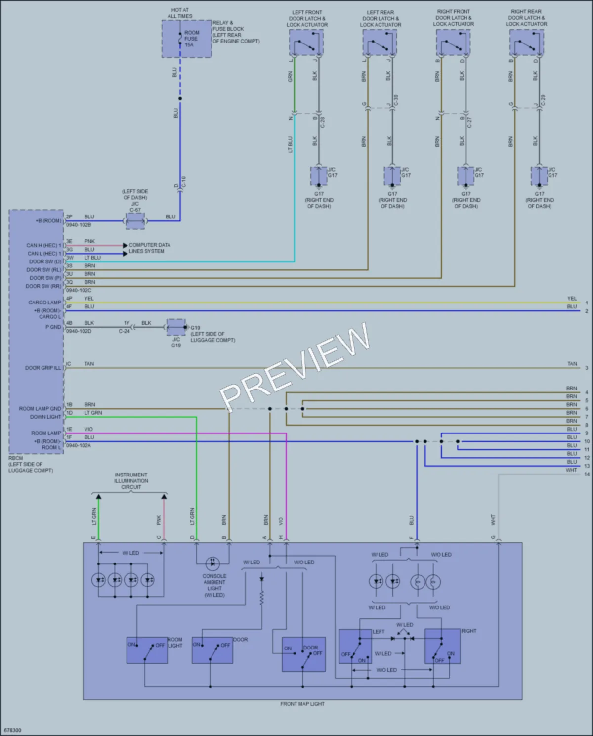 2019 Mazda CX5 Interior Lights wiring diagram preview