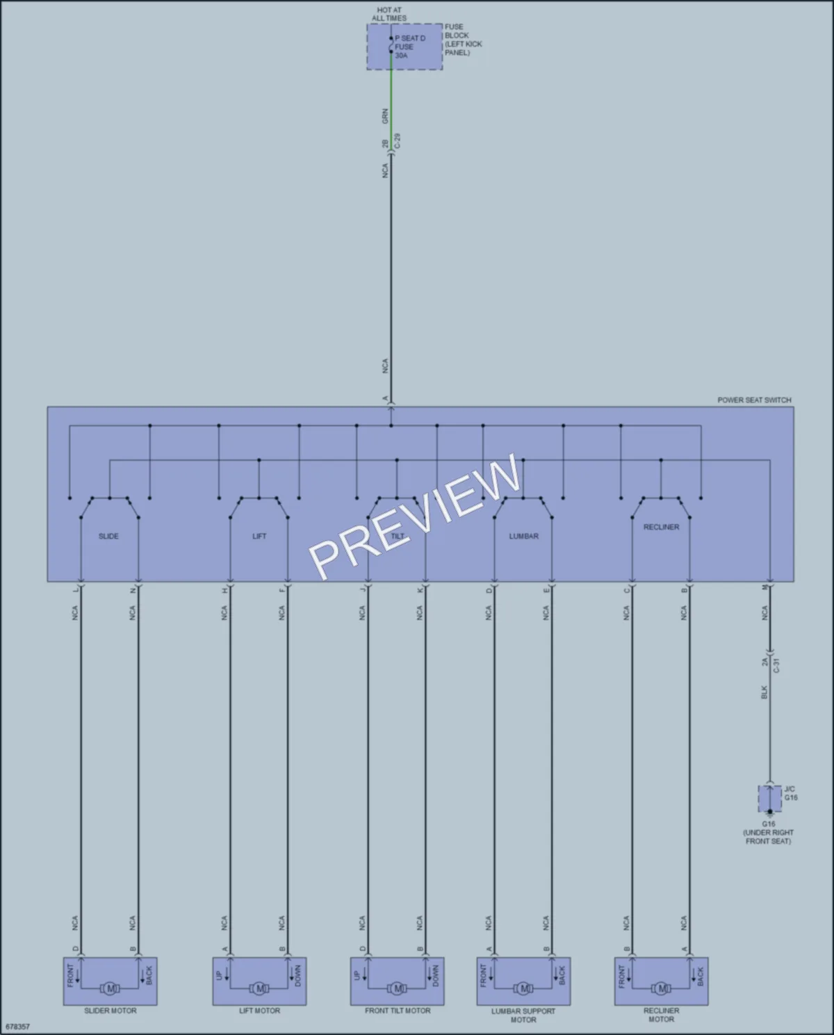 2019 Mazda CX5 Power Seats wiring diagram preview