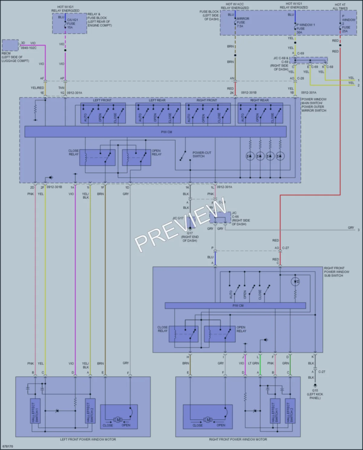 2019 Mazda CX5 Power Windows wiring diagram preview