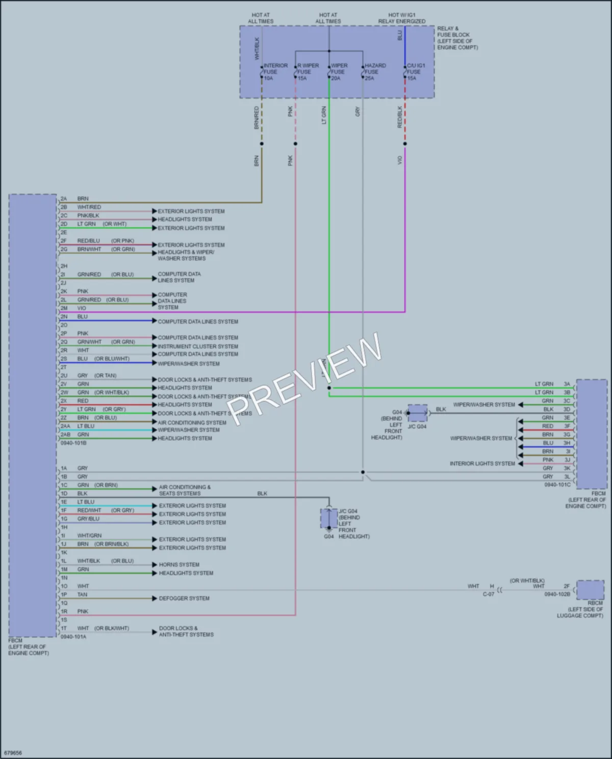 2019 Mazda CX9 Body Control Modules wiring diagram preview