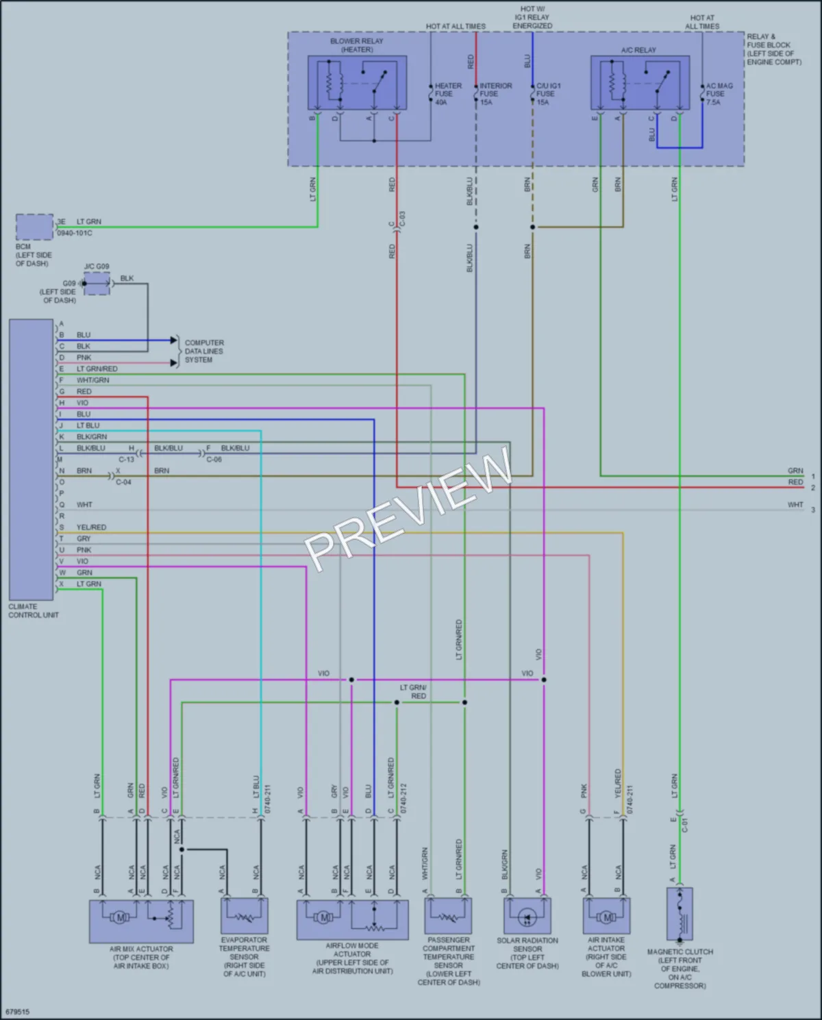 2019 Mazda MX5Miata Air Conditioning wiring diagram preview