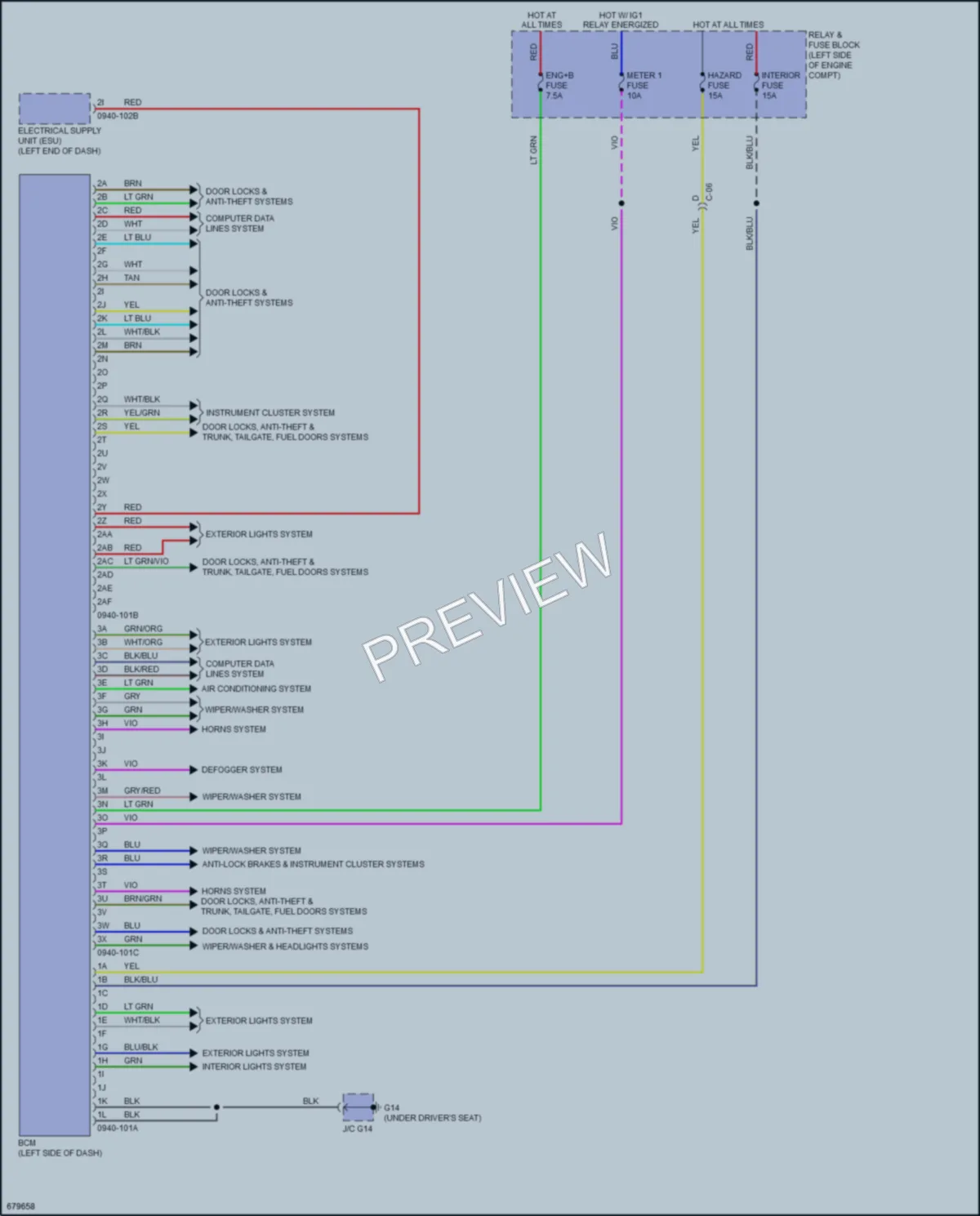 2019 Mazda MX5MiataRF Body Control Modules wiring diagram preview