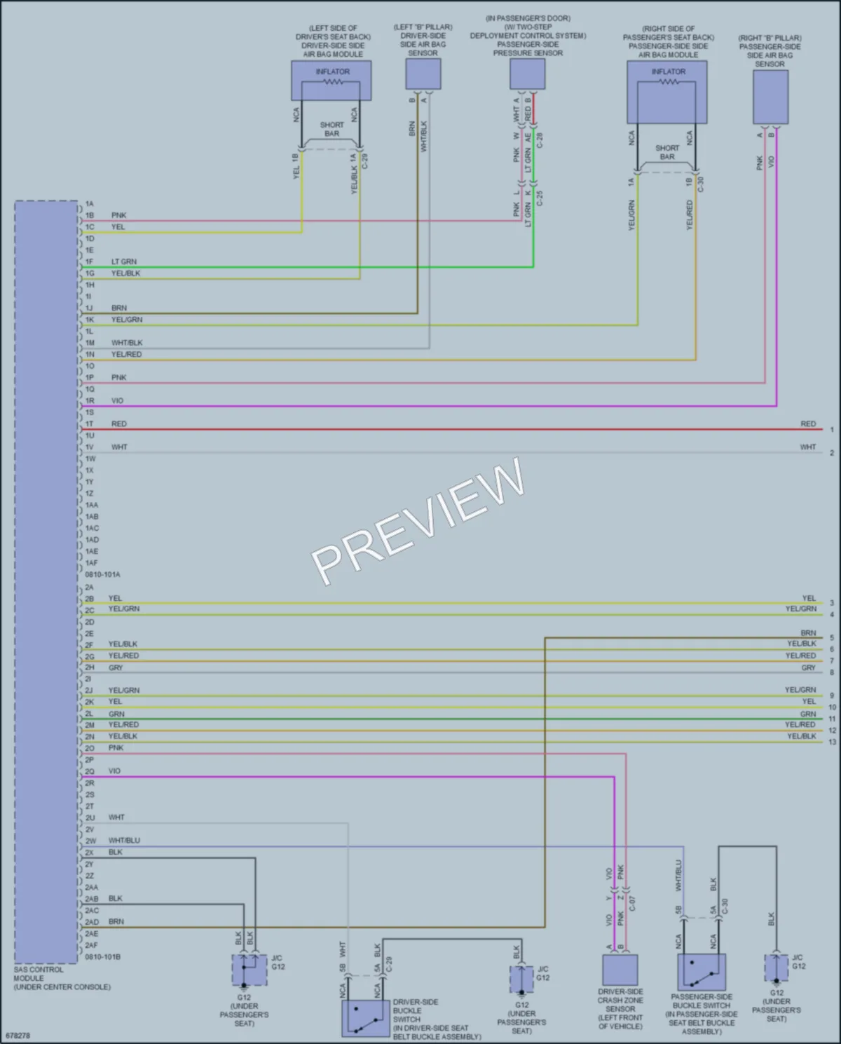 2019 Mazda MX5MiataRF Supplemental Restraints wiring diagram preview