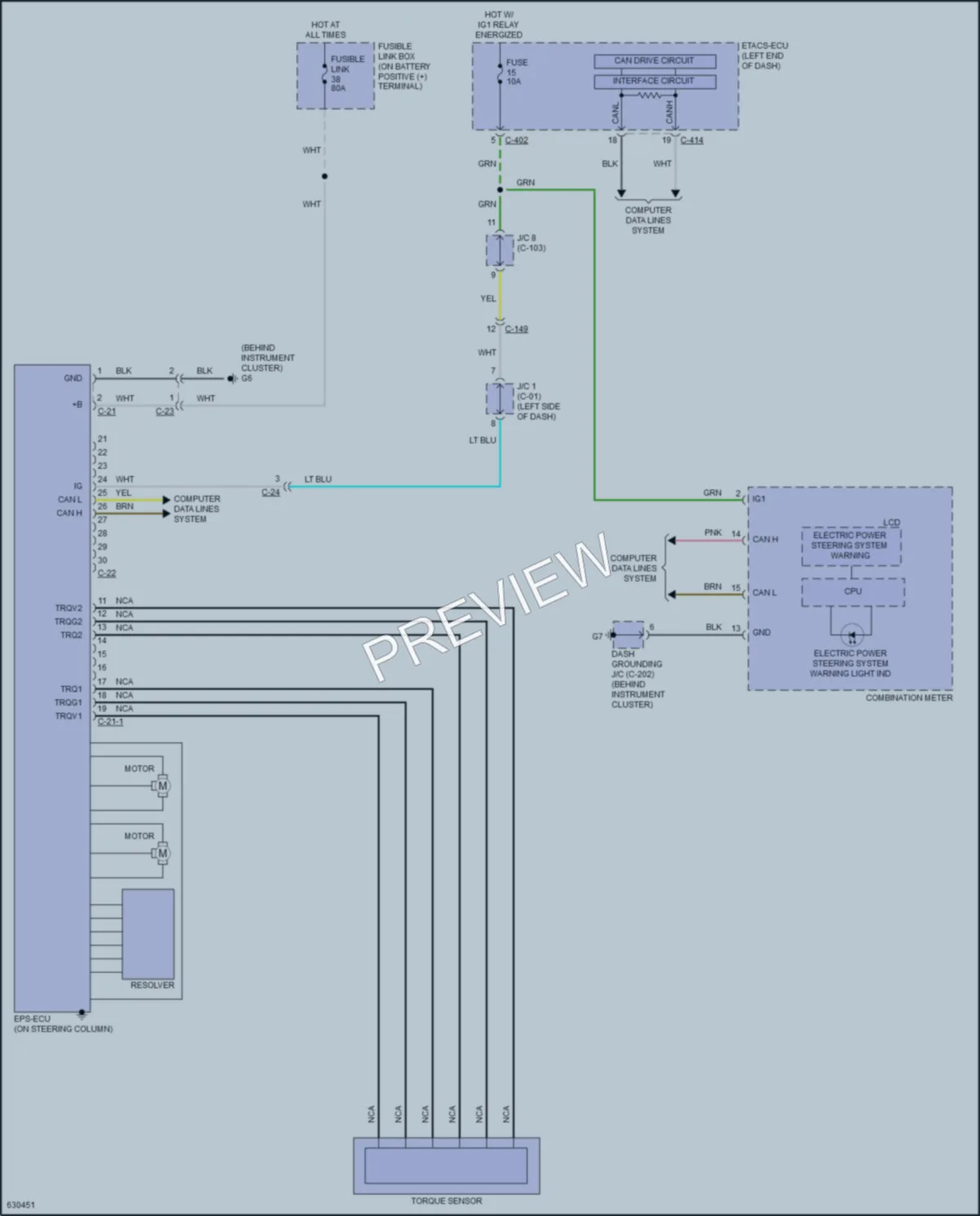 2019 Mitsubishi EclipseCross Electronic Power Steering wiring diagram preview