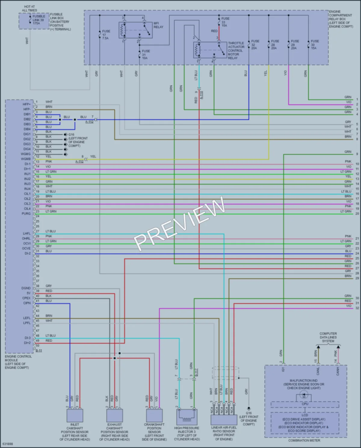 2019 Mitsubishi EclipseCross Engine Performance wiring diagram preview