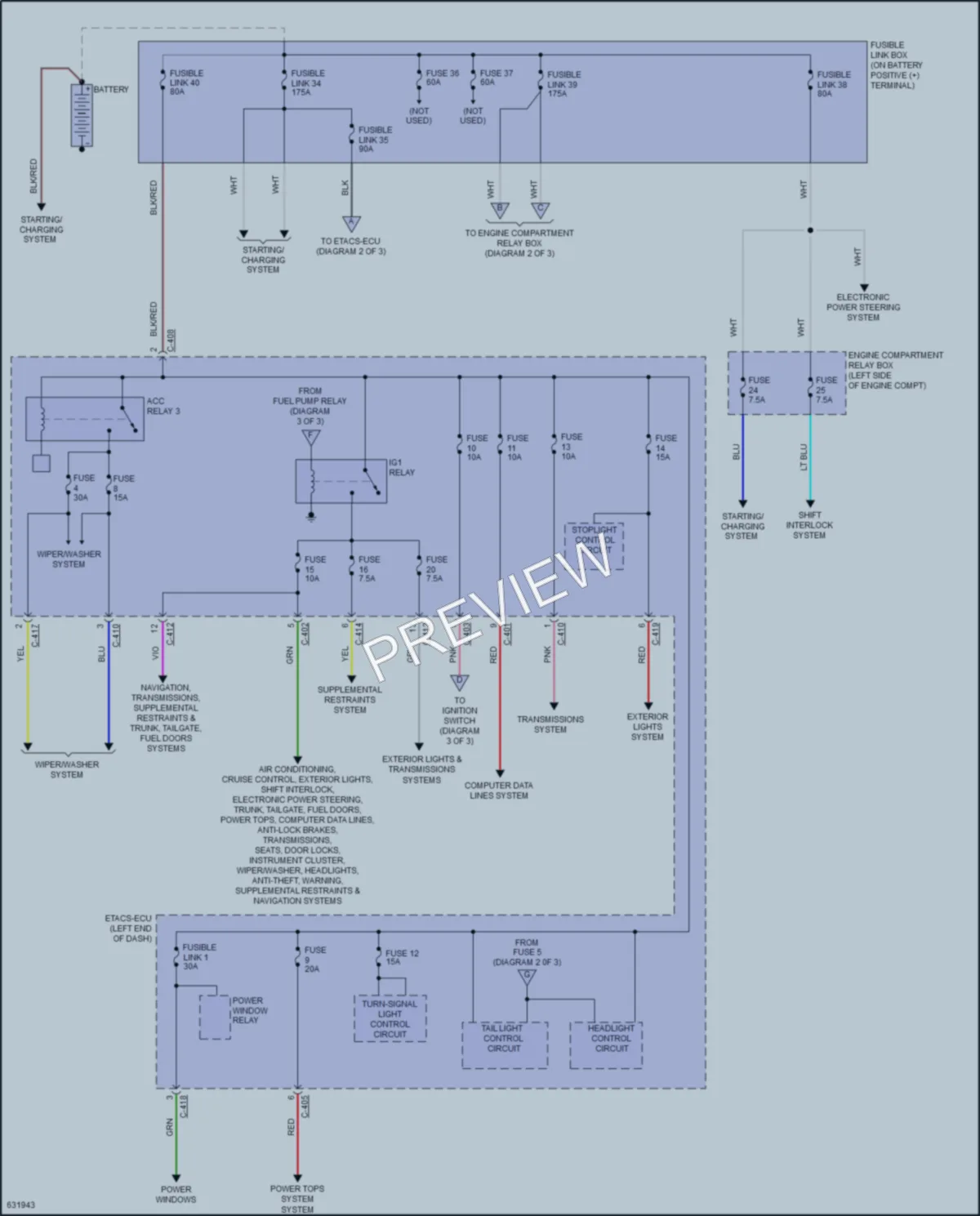 2019 Mitsubishi EclipseCross Power Distribution wiring diagram preview