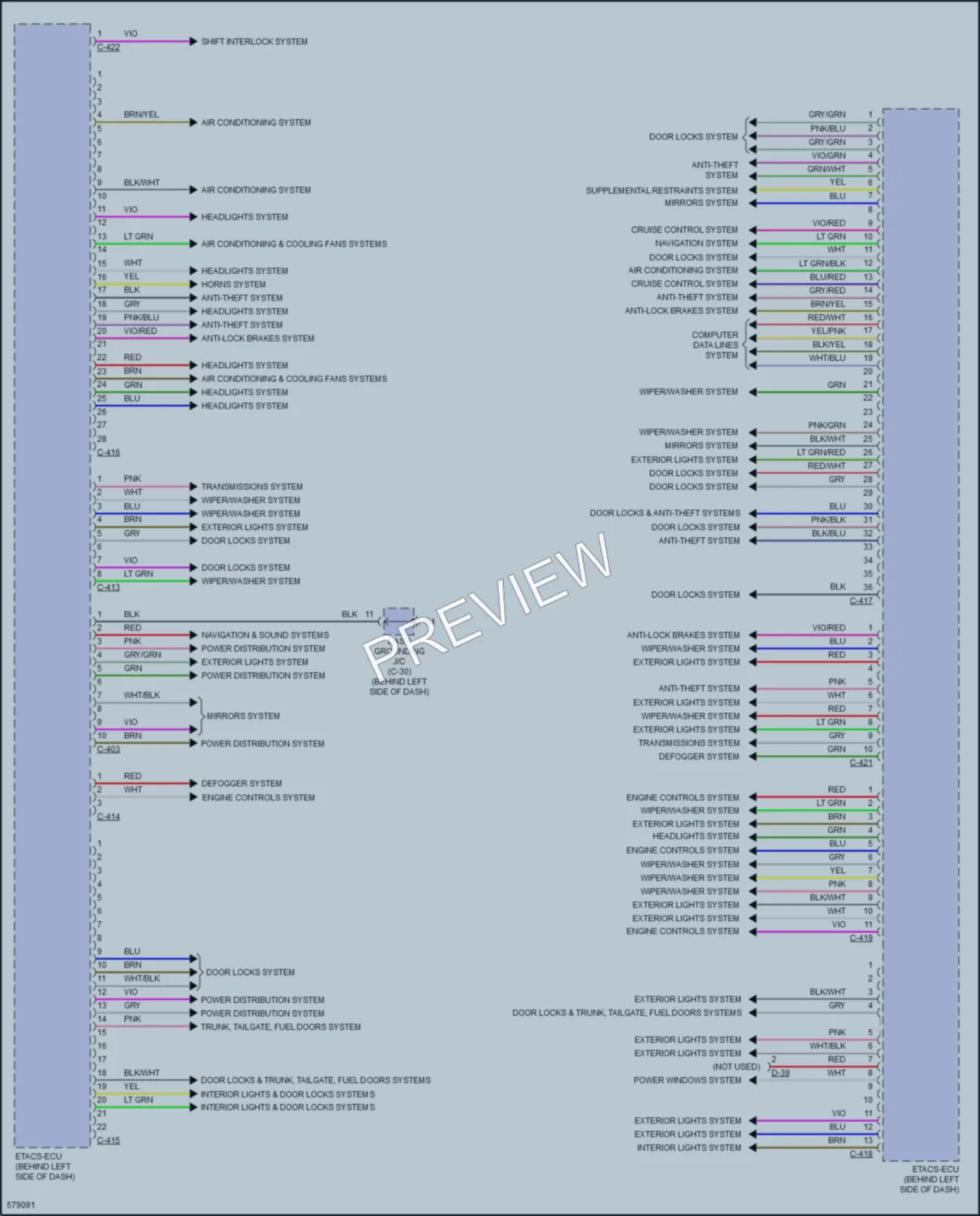 2019 Mitsubishi Outlander Body Control Modules wiring diagram preview