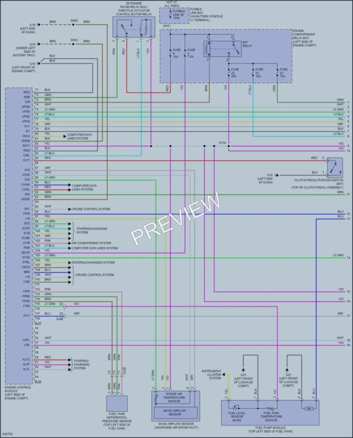 2019 Mitsubishi OutlanderSport Engine Performance wiring diagram preview
