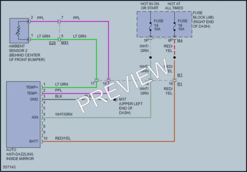 2019 Nissan Frontier Power Mirrors wiring diagram preview