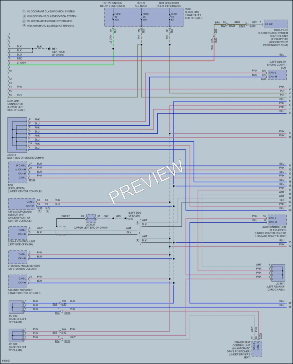2019 Nissan Pathfinder Computer Data Lines wiring diagram preview