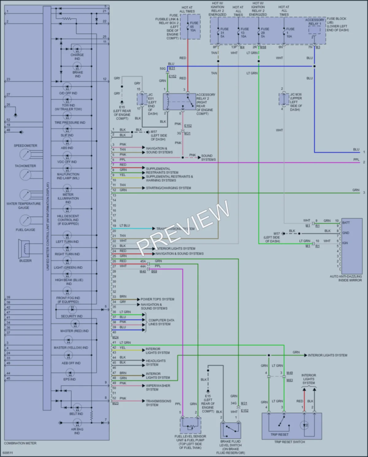 2019 Nissan Pathfinder Instrument Cluster wiring diagram preview