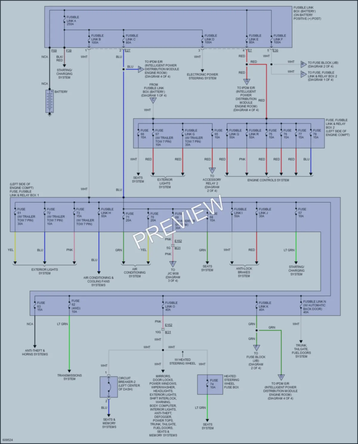 2019 Nissan Pathfinder Power Distribution wiring diagram preview