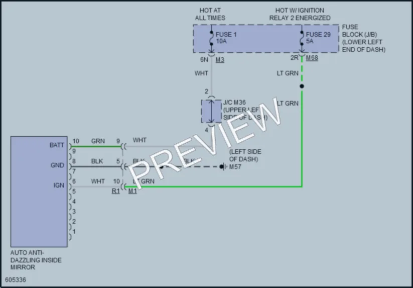 2019 Nissan Pathfinder Power Mirrors wiring diagram preview