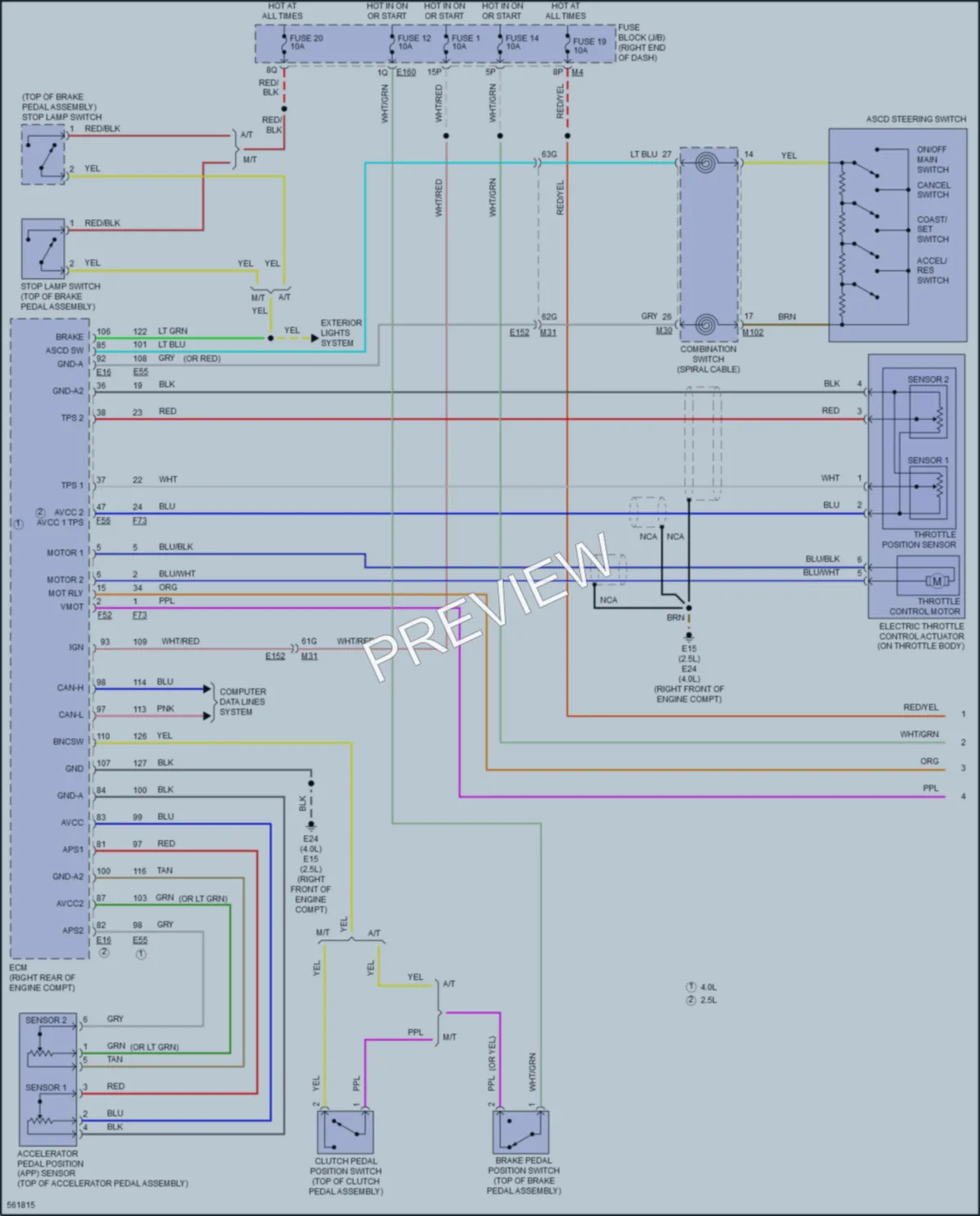 2019 Porsche Frontier Cruise Control wiring diagram preview