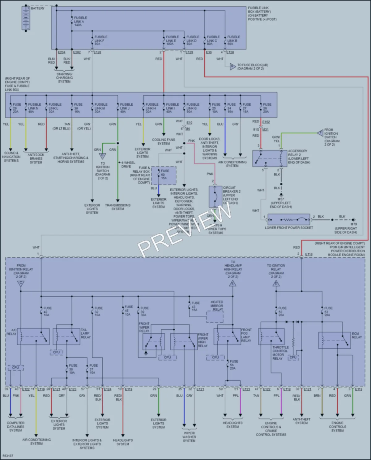 2019 Porsche Frontier Power Distribution wiring diagram preview