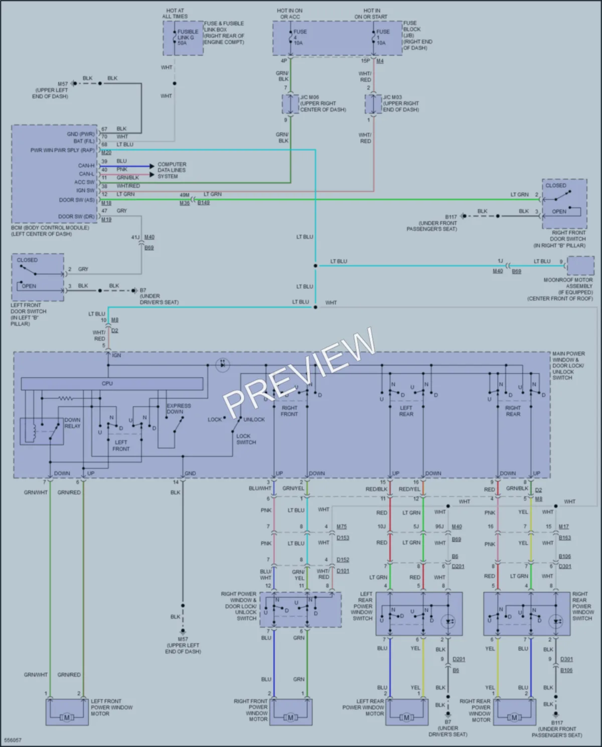 2019 Porsche Frontier Power Windows wiring diagram preview