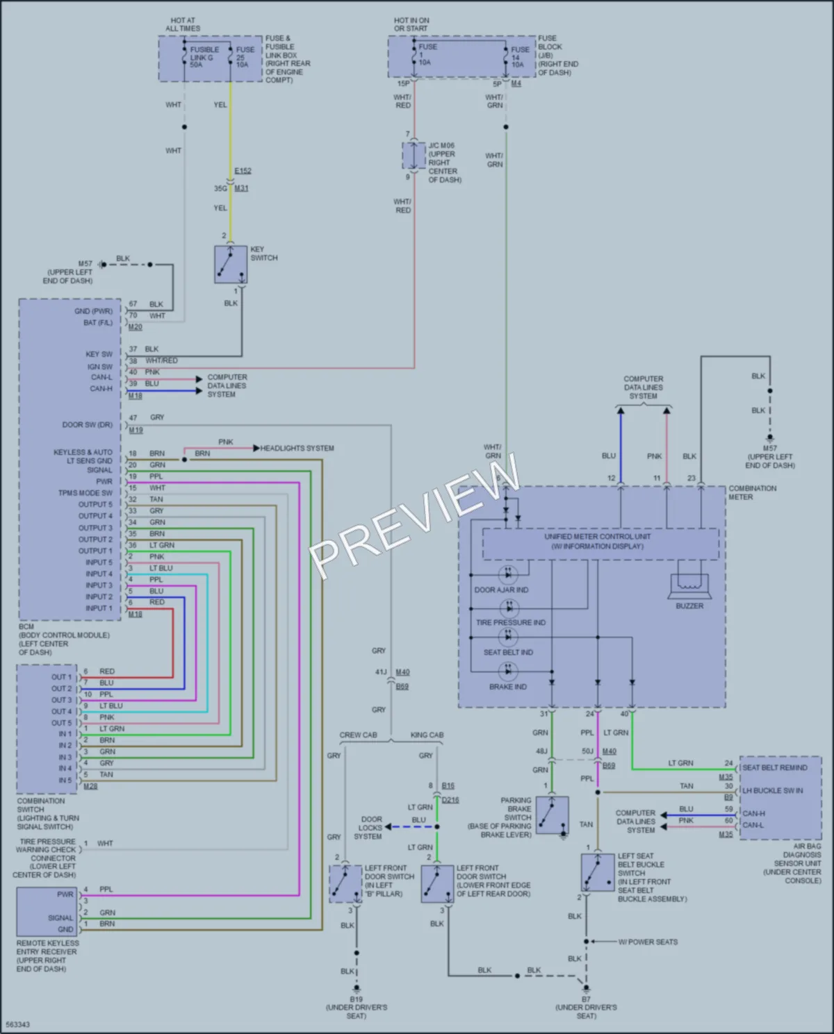 2019 Porsche Frontier Warning Systems wiring diagram preview