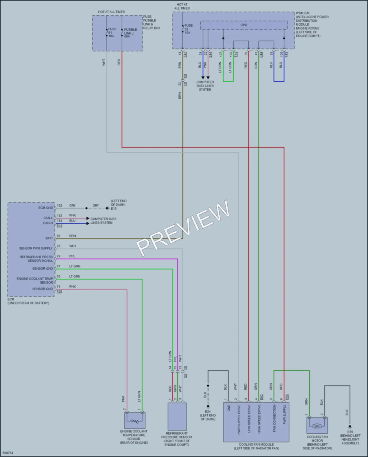 2019 Porsche Kicks Cooling Fan wiring diagram preview