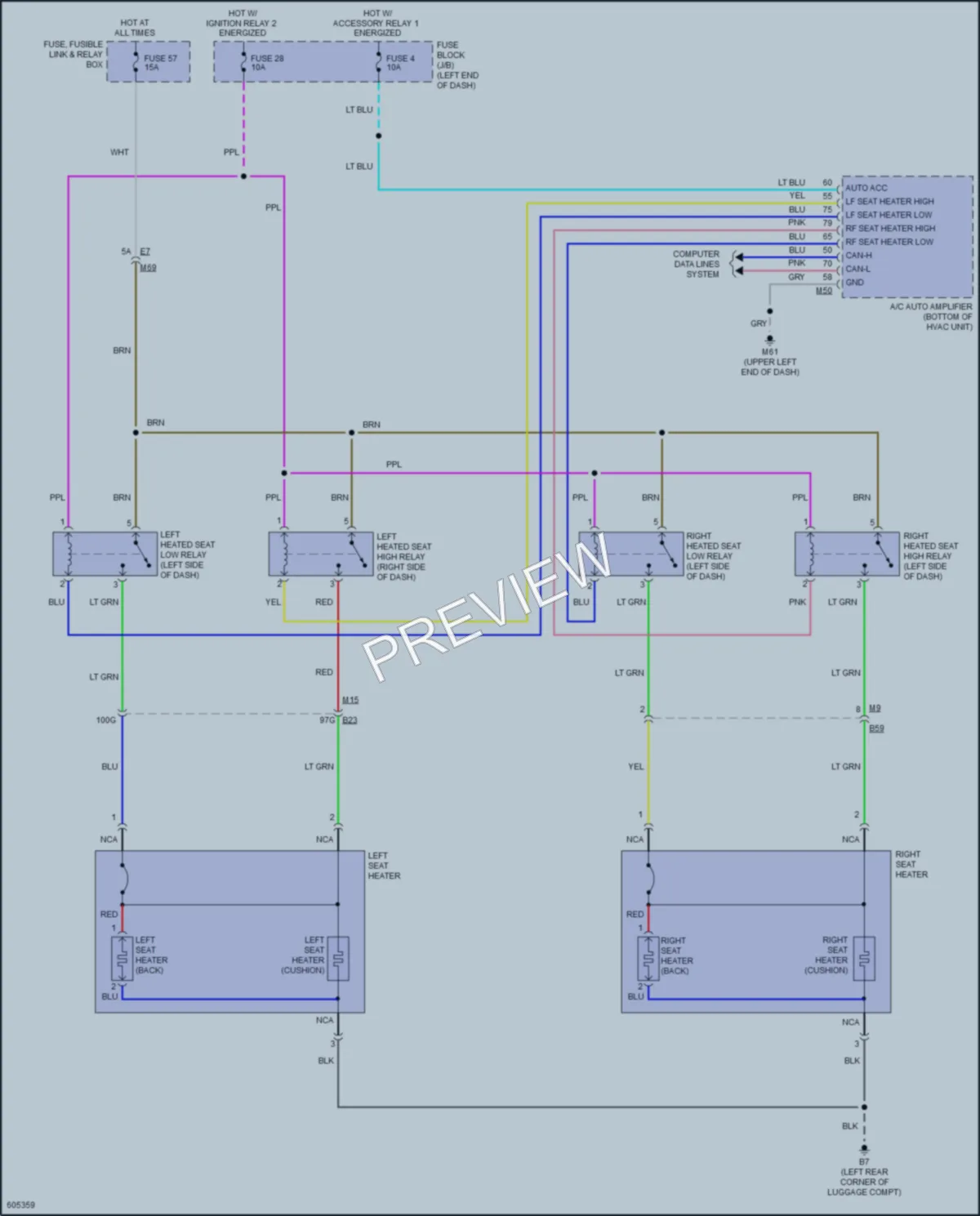 2019 Porsche Kicks Power Seats wiring diagram preview