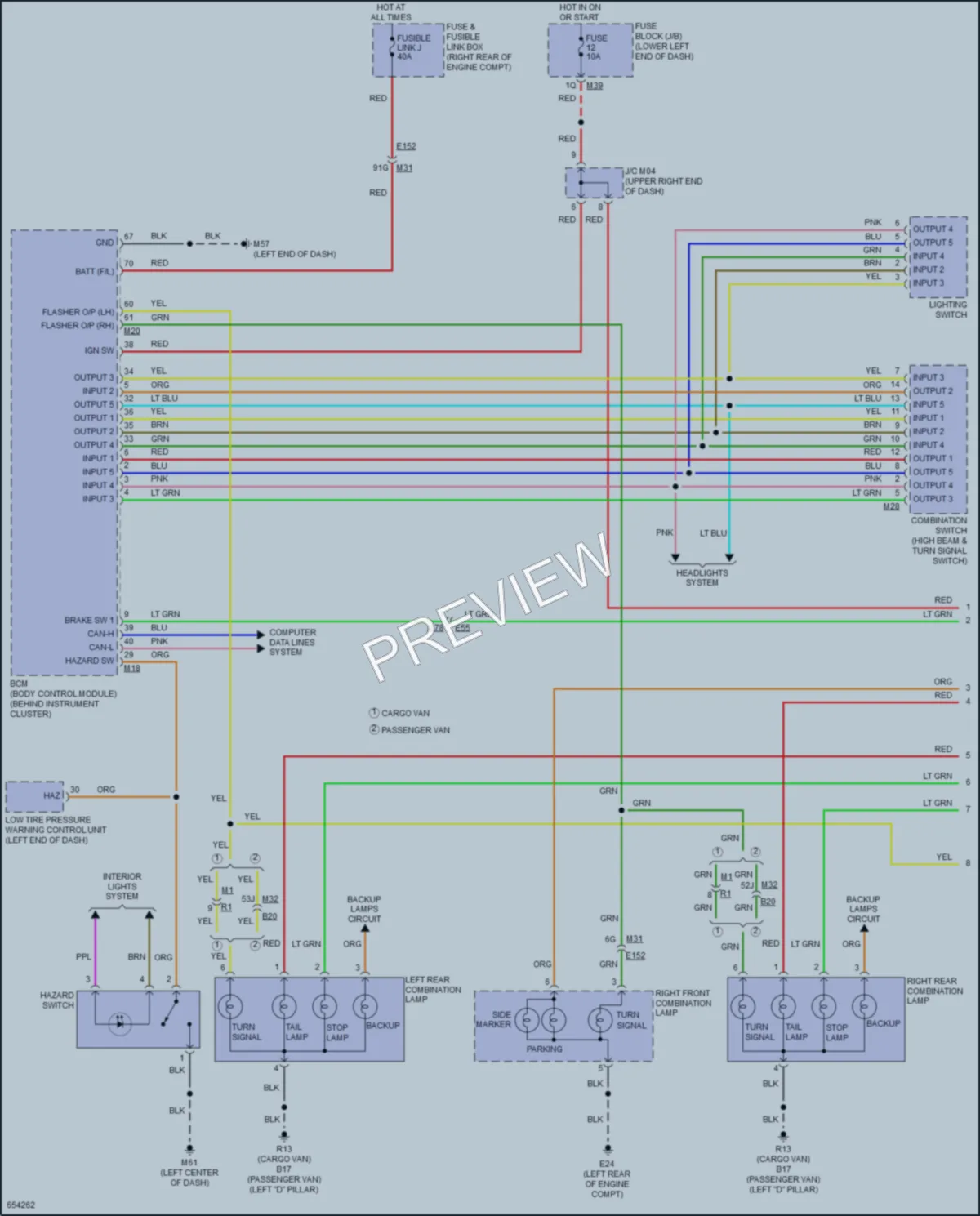 2019 Porsche NV1500 Exterior Lights wiring diagram preview