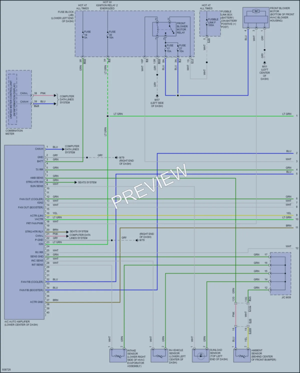 2019 Porsche Pathfinder Air Conditioning wiring diagram preview