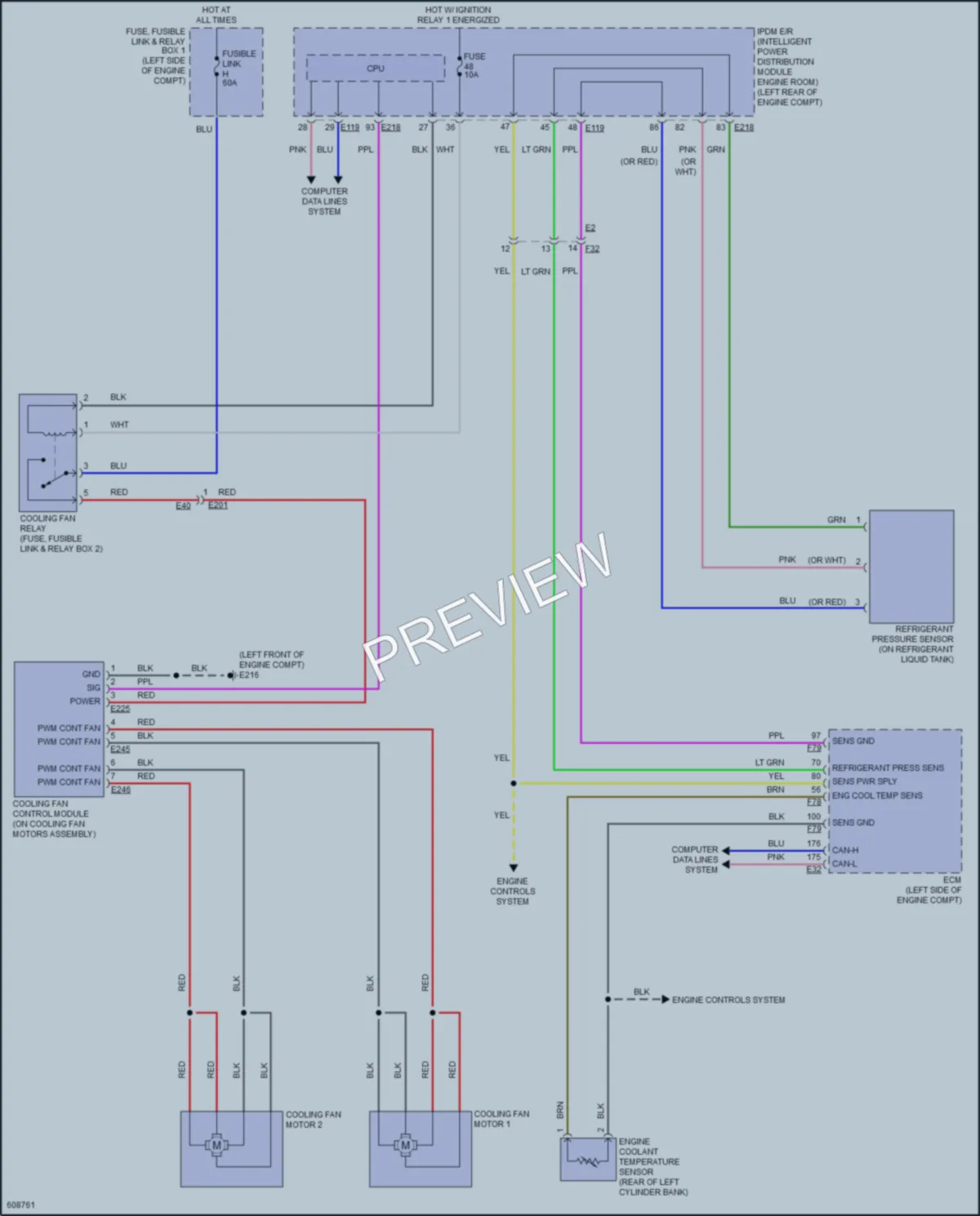 2019 Porsche Pathfinder Cooling Fan wiring diagram preview