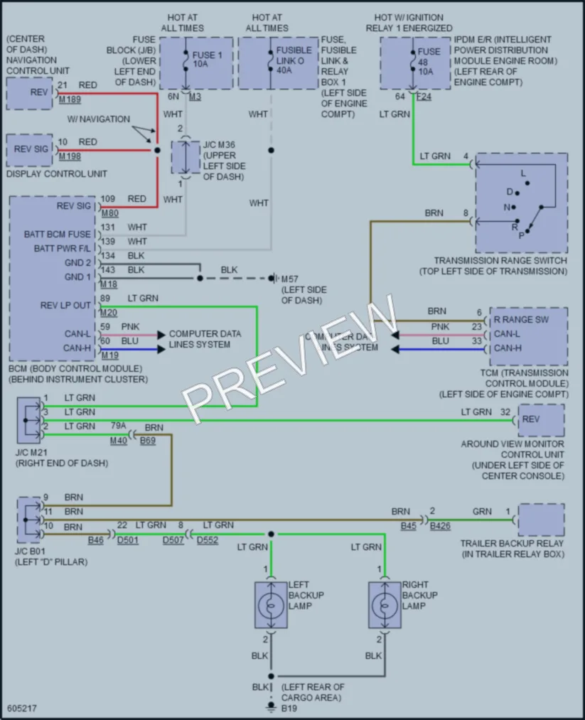 2019 Porsche Pathfinder Exterior Lights wiring diagram preview
