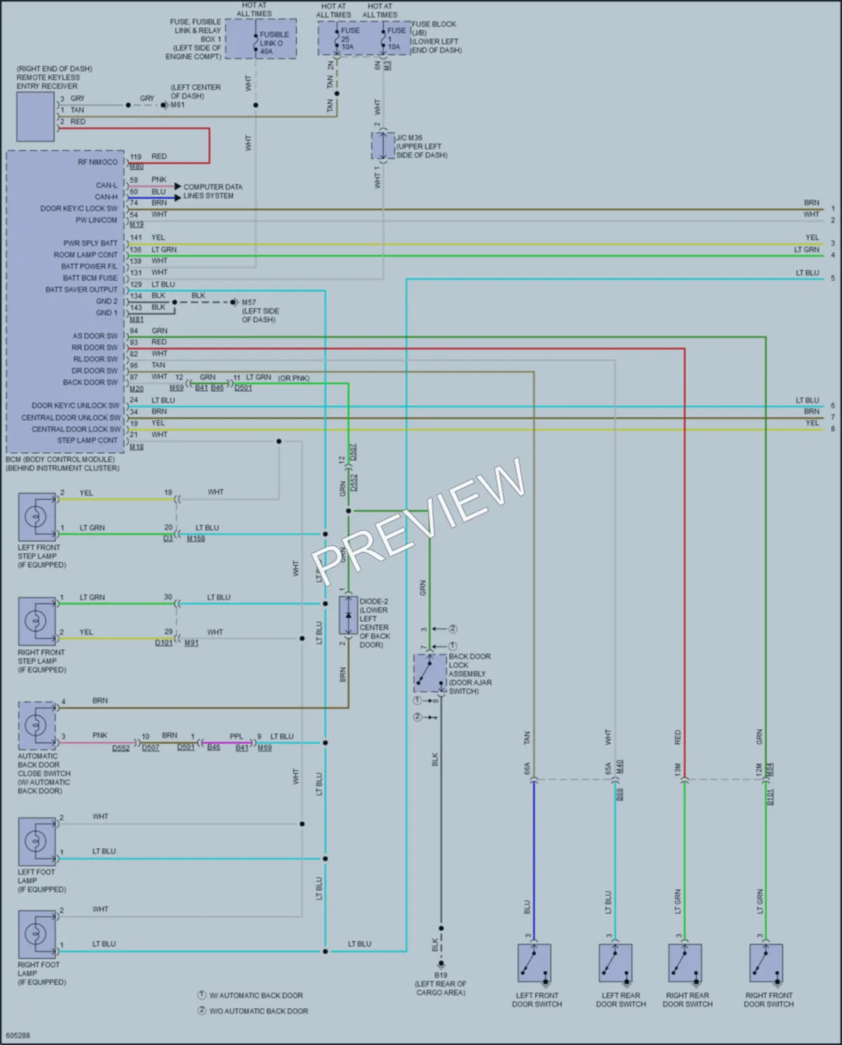 2019 Porsche Pathfinder Interior Lights wiring diagram preview