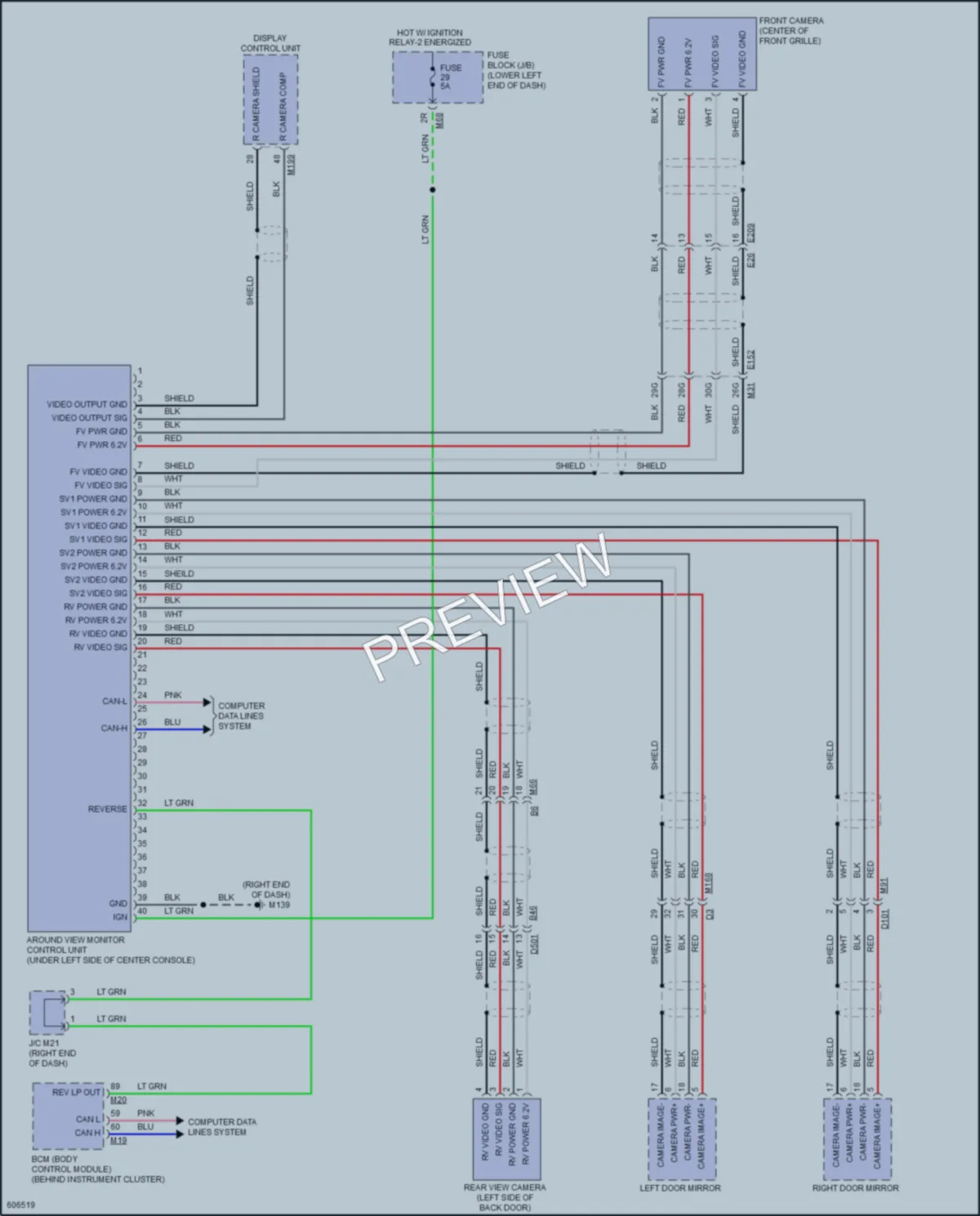 2019 Porsche Pathfinder Navigation wiring diagram preview