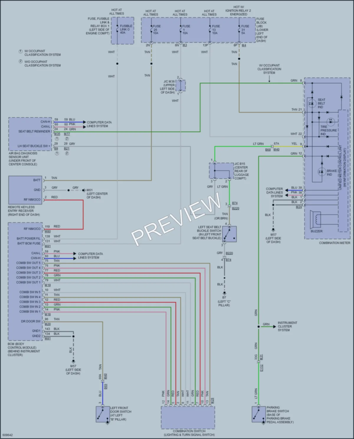 2019 Porsche Pathfinder Warning Systems wiring diagram preview