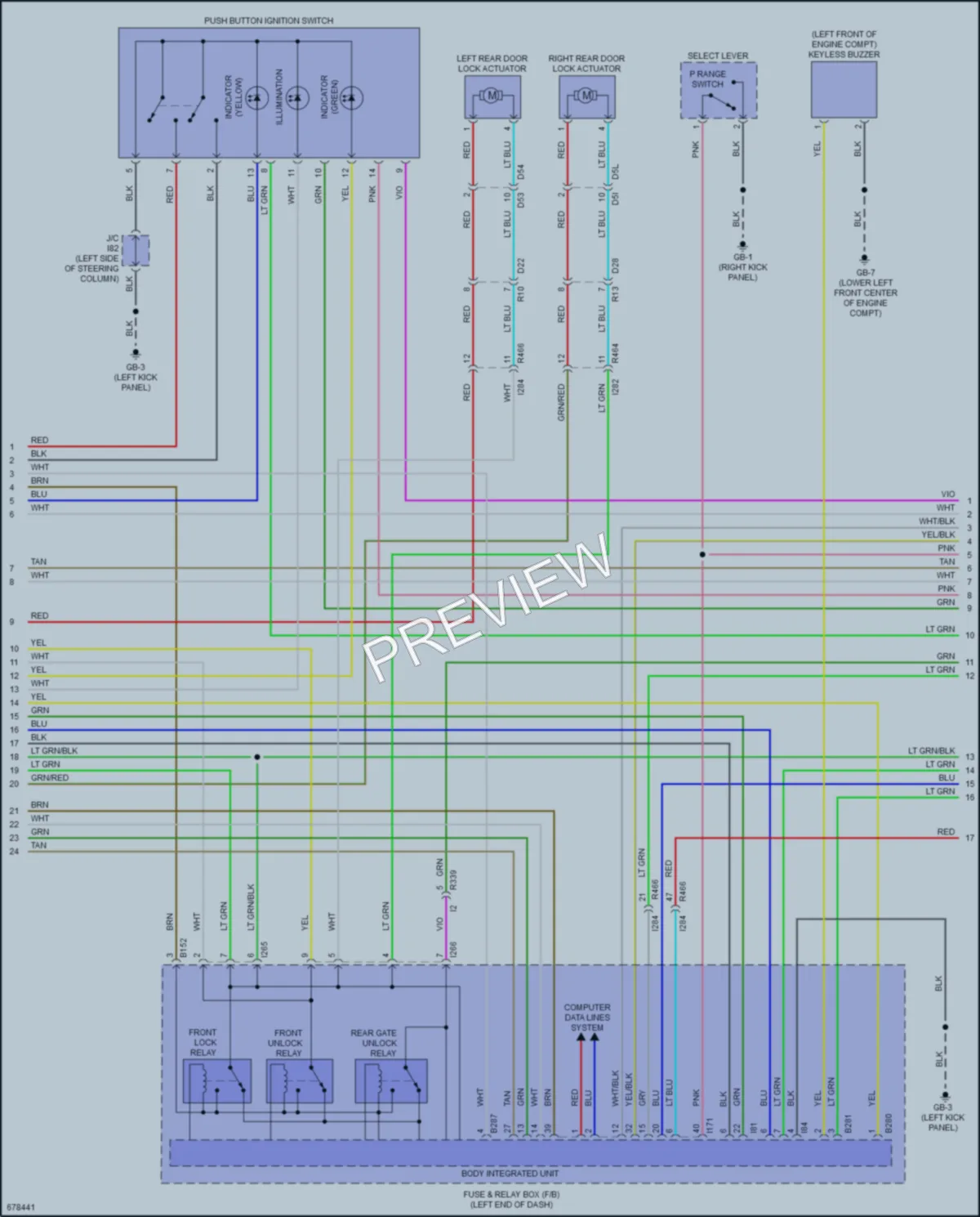 2019 Subaru Ascent Anti Theft wiring diagram preview