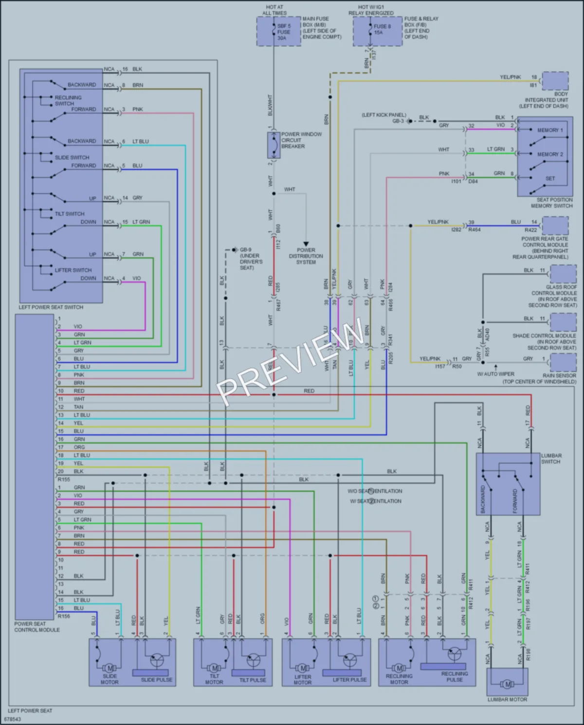 2019 Subaru Ascent Memory Systems wiring diagram preview