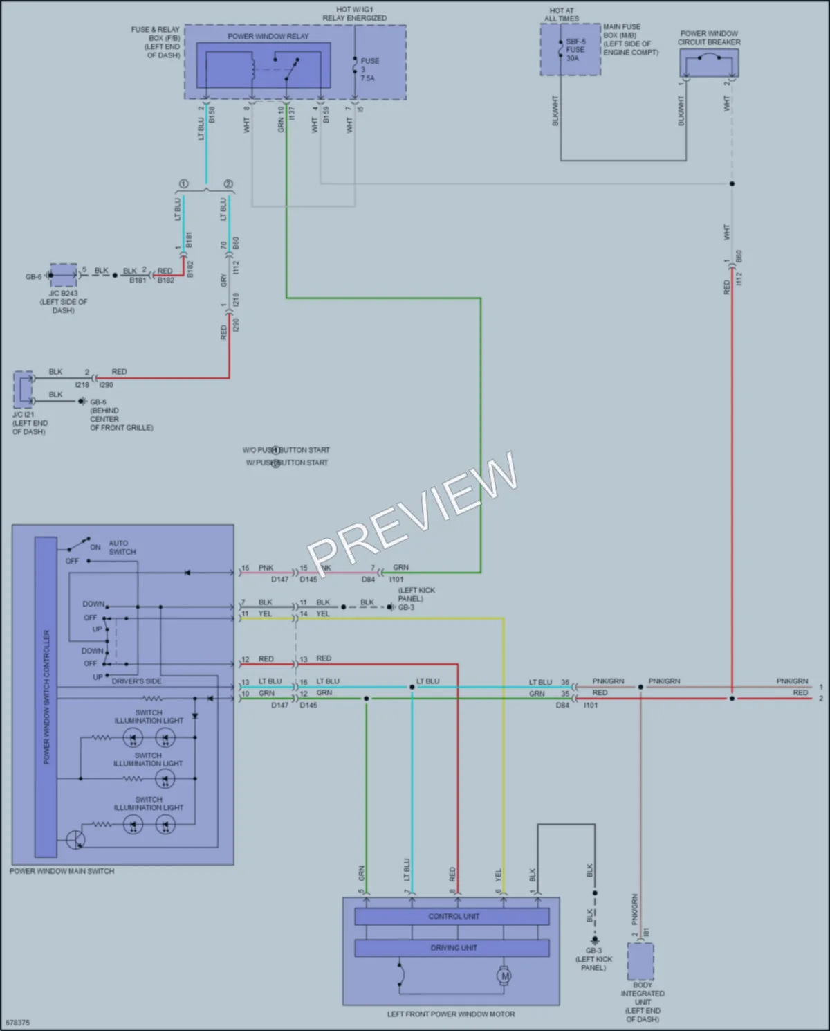 2019 Subaru Ascent Power Windows wiring diagram preview